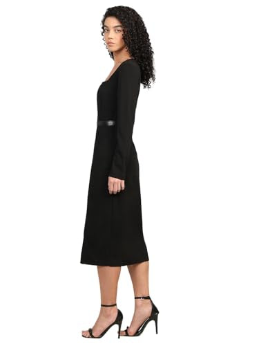 VERO MODA Womens Midi Dress Black