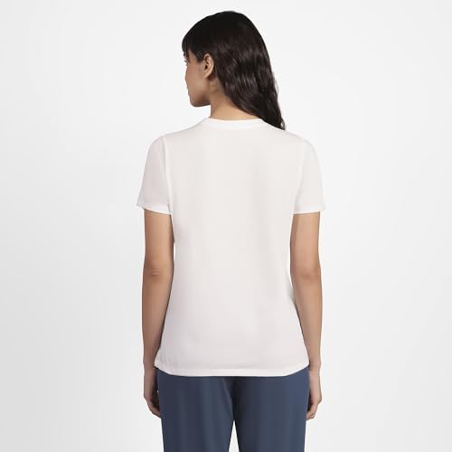 Skechers Women's Floral Diamond Classic Crew T (TS181A-WHT_XS)