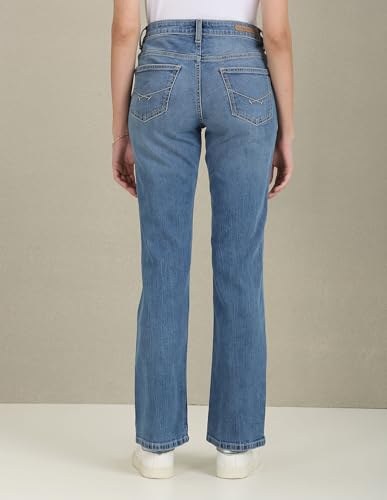 U.S. POLO ASSN. Women's Bootcut Fit Mid Rise Jeans (UWAW23JN031_Blue_32)