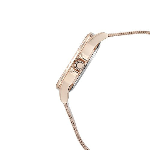 Titan Purple Plain 3 Hands Rose Gold Round Dial Rose Gold Plating A1Stainless Steel Strap Women's Watch - 9798WM04