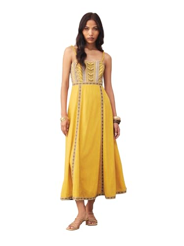 Ritu Kumar Mustard Frolica Long Dress