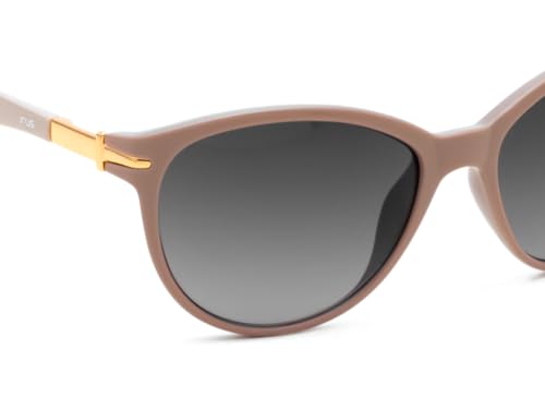 IRUS Women Oval sunglasses | 100% UV protection | Medium Size | Grey Gradient Polycarbonate lens