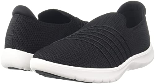 Clarks Women Adella Step Walking Shoe Black Knit UK-4