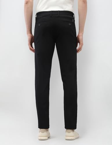 U.S.Polo Association Men's Austin Slim Fit Satin Trousers (USTRO228A_Black_36)
