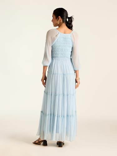 Label RITU KUMAR Powder Blue Elly Long Dress