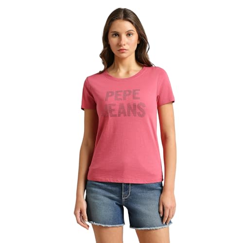 Pepe Jeans Women's Regular Fit T-Shirt (PL505935_Pink