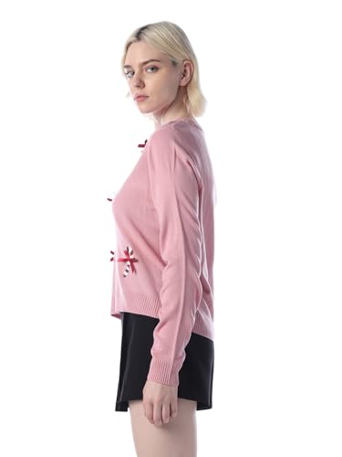 ONLY Women's Acrylic Round Neck Pullover Sweater (15355004-Bleached Bleached Mauve