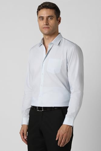 Men Blue Nuvo Fit Full Sleeves Formal Shirt
