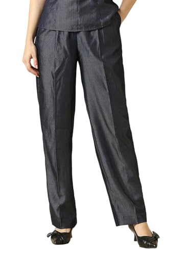 Allen Solly Women's Regular Casual Pants (AHTPWRGF196338_Navy