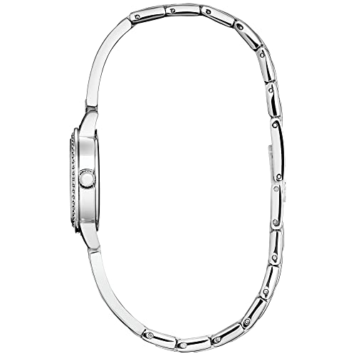 Citizen Quartz Women's Watch, Stainless Steel, Classic, Silver-Tone Bangle, White Dial, Bangle,Classic