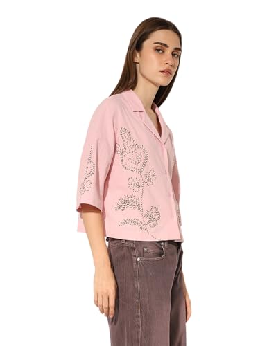 ONLY Women's Boxy Pink Shirt