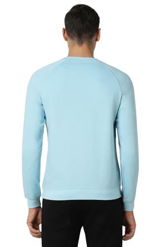 Van Heusen Men Blue Print Crew Neck Sweatshirt