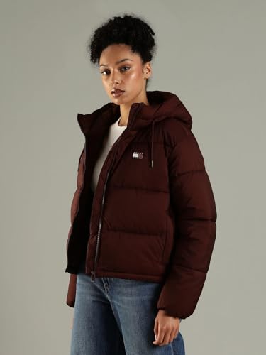 Tommy Hilfiger Women's A-Line Coat (F25JWOT039_Brown_M)