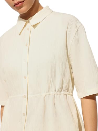 ONLY Women's Oversized Cream Shirt