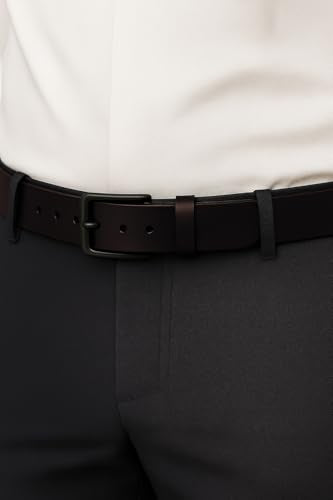 WildHorn Leather Belt for Men | Casual Leather Belt For Men | Free Size | Adjustable I 48 inches length | Waist upto 44 inches. (BROWN)