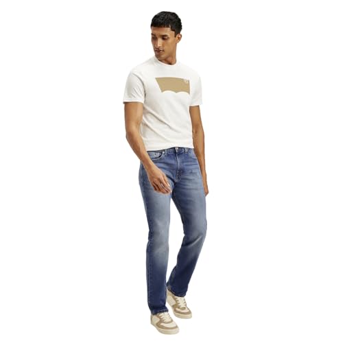 Levi's Men's 505 Blue Straight Fit Mid Rise Jeans