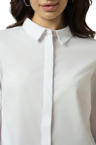 Allen Solly Women's Regular Fit Shirt (AHSFWRGPX45952_White