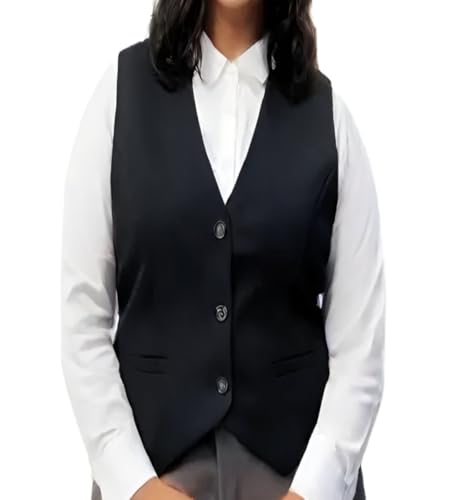 TIPTOP TRENDS Women's Black Waistcoat-Slim Fit Western Waistcoat for Women & Girls | Black | XXL