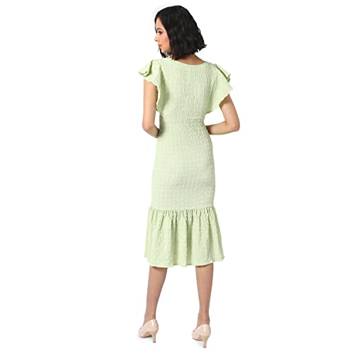 Campus Sutra Women Solid Stylish Mint Colour Casual Dresses(SUSU22_CSWSSDR5104_S)