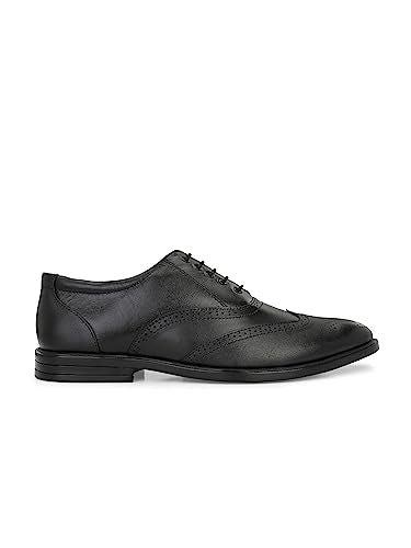Eego Italy Plus Size Genuine Leather Brogue Lace Up Shoes_GT-17-BLACK-12