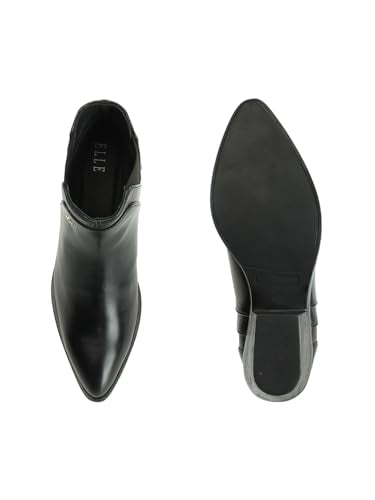 Elle Women's Fashionable Slip-On Boots Colour-Black, Size-UK 8