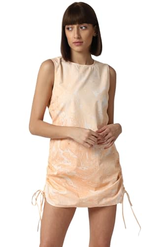 FOREVER 21 Women's Cotton Classic Mini Dress (591967_Peach