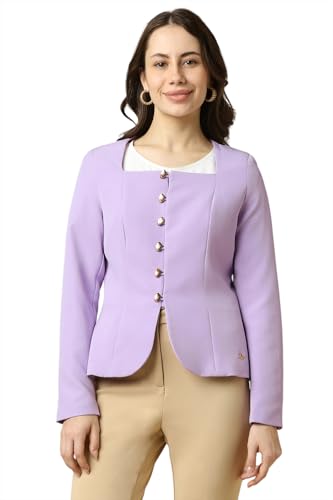 Allen Solly Women's Blazer (AHBZWRGFV39849_Lilac