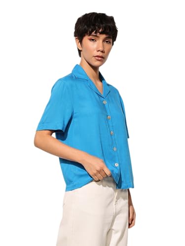 ONLY Women Regular Fit Blue Shirt
