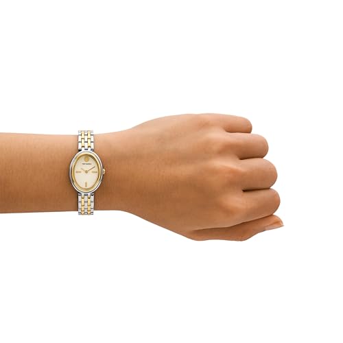 Tory Burch Women's Oval Stainless Steel Bracelet Watch, Two-Tone, Tory & Oval
