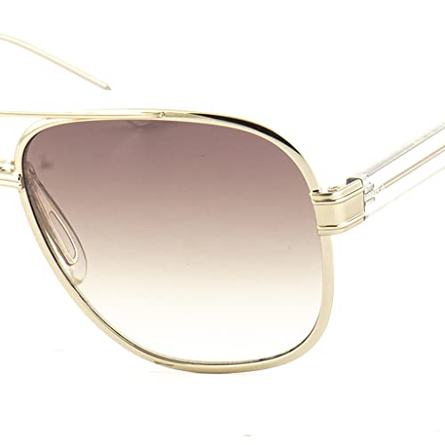 UNITED COLORS OF BENETTON purple lens with gradiant square sunglass full rim golden frame