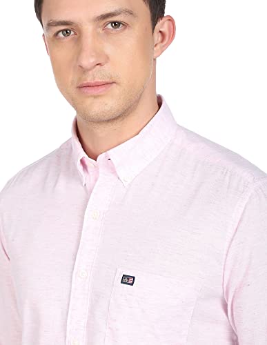 Arrow Men Pink Button Down Collar Manhattan Slim Fit Casual Shirt