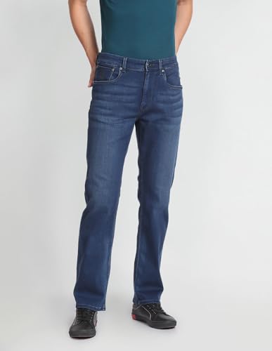 U.S. POLO ASSN. Men's Slim Straight fit Modal Jeans (UDJEN0757_Blue_36)