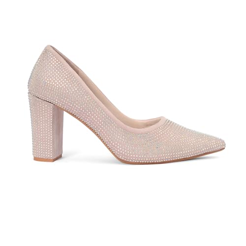 Lino Perros Diamond Studded Block Pumps