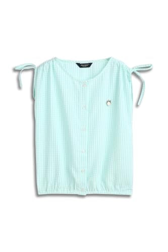 Allen Solly Girls Green Check Casual Top