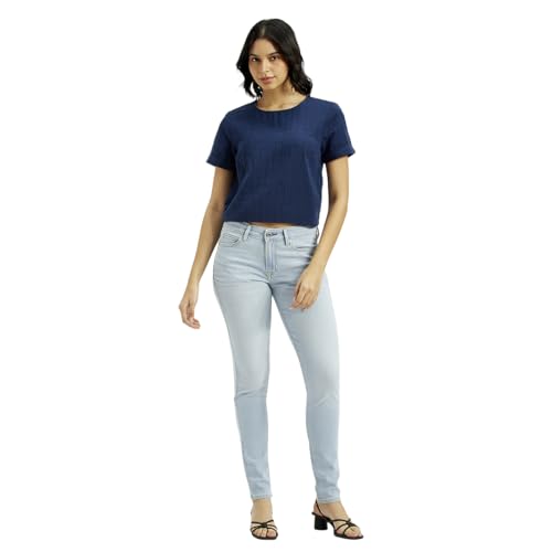 Levi's Women's Mid Rise 711 Skinny Fit Light-Blue Jeans