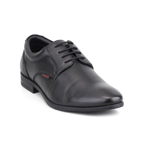 Red Chief Low Ankle Formal Derby Shoes for Men | Black UK06