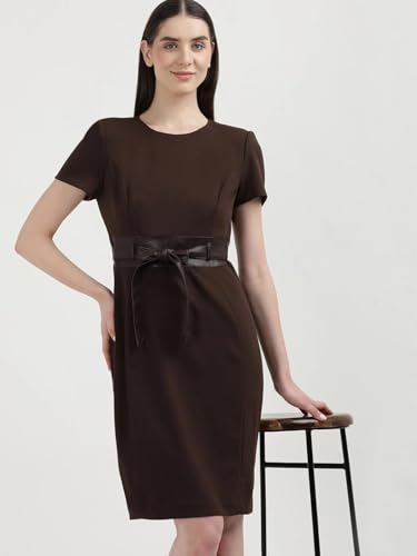 Calvin Klein Jeans Polyester Round Neck Sheath Dress