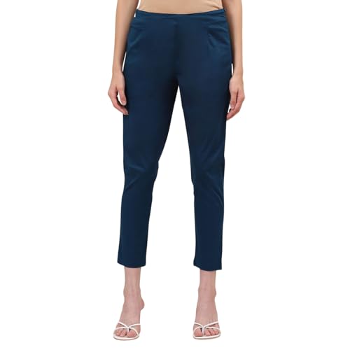 Rangriti Women's Slim Pants (RMMCORE5005AW22CBLU_Cobalt Blue