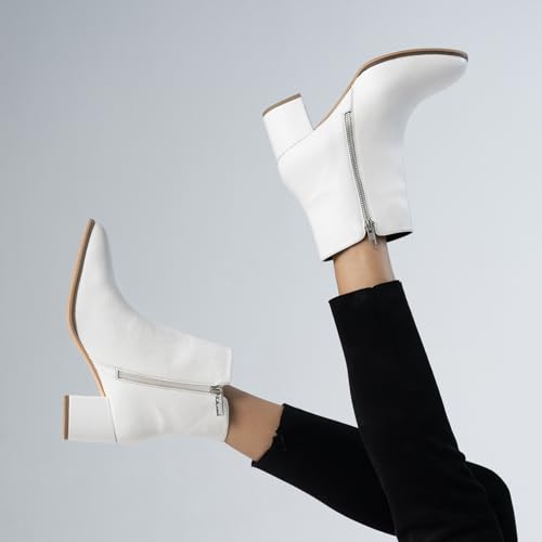 YOHO Slays Model 005 Boots for women | lycra lining on synthetic suede with | tassel zipper |elegant look | Stylish Casual Shoes|Comfortable Fit | White - UK 6