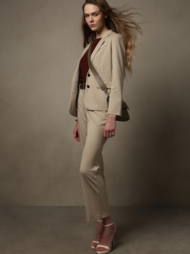 VERO MODA Womens Bootcut Pants Oatmeal