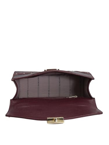 Da Milano Genuine Leather Maroon Shoulder Bag (00588C) (Small)