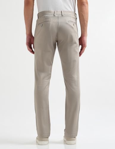 Arrow Sports Men's Slim Casual Pants (ASAKTR2557_Beige