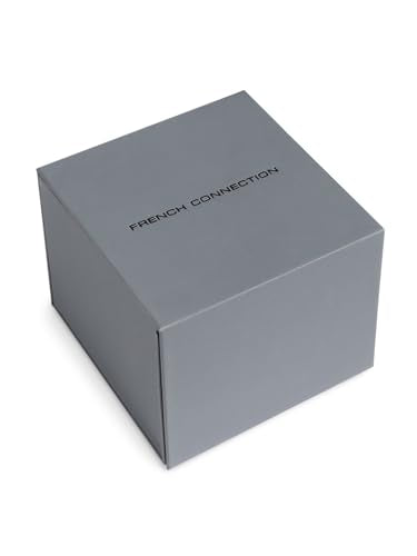 French Connection Mop White Square Dial with Rose Stainless Steel Mesh Strap Watch - for Womens FCU6SRGM
