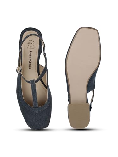 Hush Puppies Block Heel Sandals - Blue (6Uk)