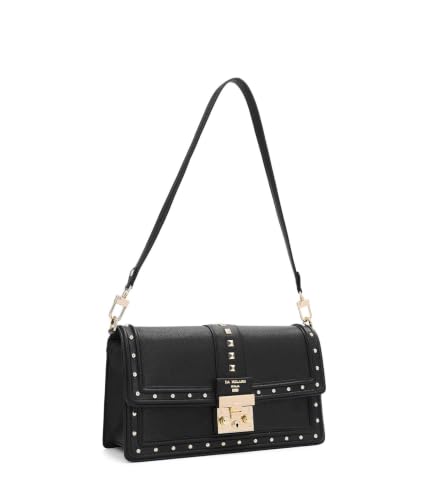 Da Milano Leather Shoulder Bag for Women - Black (LB-01193OL)