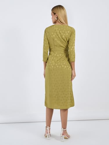 Styli Women Sheath Midi Dress |Perfect for Casual & Semi-Formal Occasions Yellow