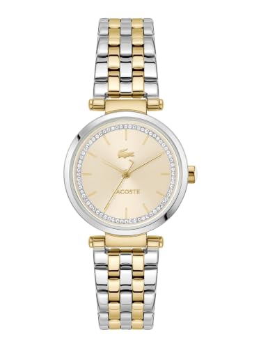 Lacoste Orba Qtz Basic Slim Champagne Round Dial Women's Watch- 2001449