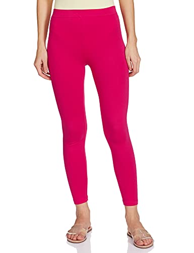 MAX Women's Regular Fit Cotton Leggings (NOOSAL21FUFUCHSIA_Fuchsia_XXL_Fuchsia_2XL)