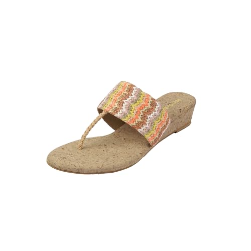 Mochi Women's Beige MuWomeni Open Casual - Wedges with Flat sole UK/8 EU/41(32-1475)