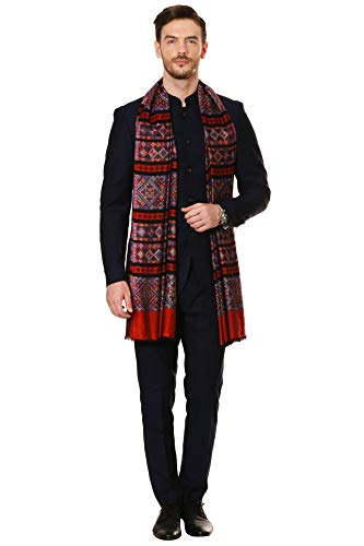 Pashtush Men's Stole (207359_Maroon_Free Size)